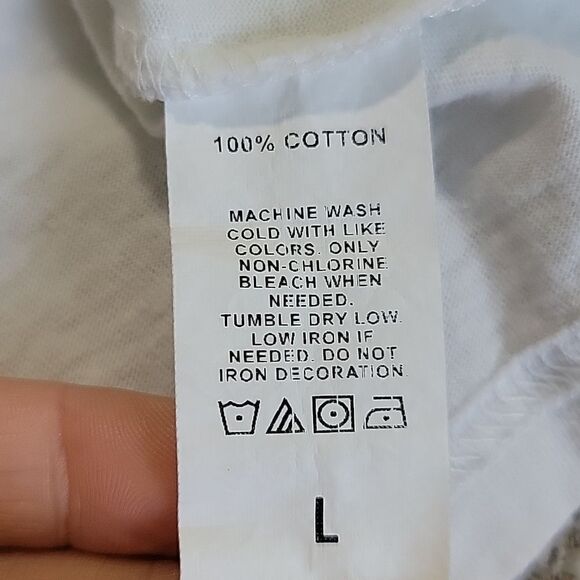 Nirvana White Blue Green Distressed Graphic Crop T-Shirt Top - Size Large - Picture 8 of 8